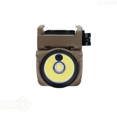 Žibintuvėlis ginklui BALDR Mini Green Dot 600 Lumens Desert Tan